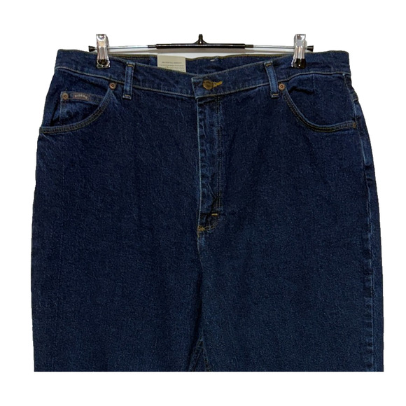 Riders by Lee Jeans Womens 18 Blue Relaxed Stretch Hi Rise Dark Actual 36X32 NWT - Picture 5 of 10